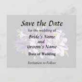 Carte Postale Faire-part Clematis rose (Devant)