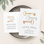 Carte Postale Faire-part Clés Anciennes | Annonce de déménagement