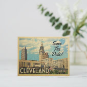 Carte Postale Faire-part Cleveland Enregistrer La Date Ohio (Debout devant)