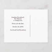 Carte Postale Faire-part Club Bar Mitzvah Enregistrer la date (Dos)