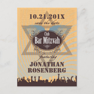 Carte Postale Faire-part Club Bar Mitzvah Enregistrez la date