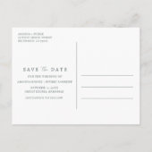 Carte Postale Faire-part Coastal Seashell Beach Wedding Save the Date (Dos)