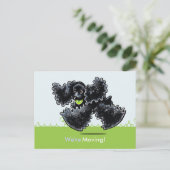 Carte Postale Faire-part Cocker Spaniel en mouvement à la nouvelle adresse (Debout devant)