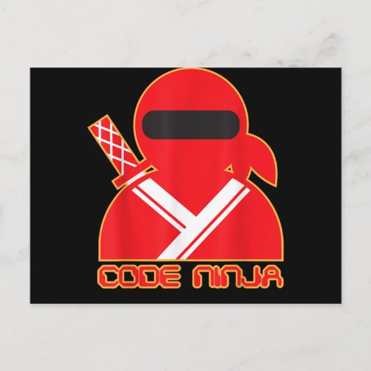 Carte Postale Faire-part Code Ninja Ingénieur de codage informatique Amoure (Devant)