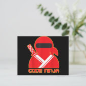 Carte Postale Faire-part Code Ninja Ingénieur de codage informatique Amoure (Debout devant)