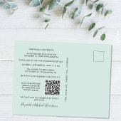 Carte Postale Faire-part Code QR de la soirée photo de mariage Happily Ever