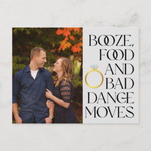 Carte Postale Faire-part Code QR de mariage drôle avec photo pour annoncer