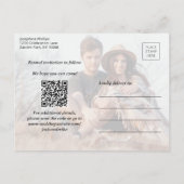 Carte Postale Faire-part Code QR Elle a dit oui ! Mariage Photo Enregistrer (Dos)