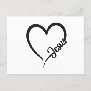 CARTE POSTALE FAIRE-PART CŒUR DE JÉSUS