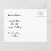 Carte Postale Faire-part Cœur en papier sur un tableau noir de mariage Enre (Dos)