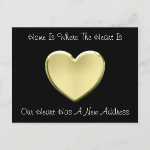 Carte Postale Faire-part Coeur Migné De Gold Nouvelle Adresse