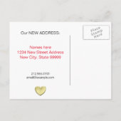 Carte Postale Faire-part Coeur Migné De Gold Nouvelle Adresse (Dos)