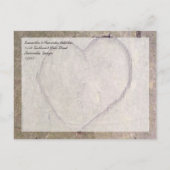 Carte Postale Faire-part Coeur sculpté dans l'arbre, personnalisation Enreg (Dos)