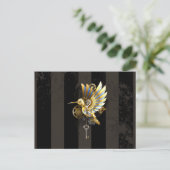 Carte Postale Faire-part Colibri mécanique (Debout devant)