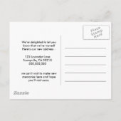 Carte Postale Faire-part Colibri | Nous avons déménagé Annonce de changemen (Dos)