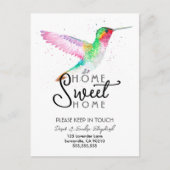 Carte Postale Faire-part Colibri | Nous avons déménagé Annonce de changemen (Devant)