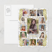 Carte Postale Faire-part Collage de photos de lycée pour la remise des dipl (Devant / Derrière)
