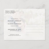 Carte Postale Faire-part Collage de photos minimal écrit à la main Noir (Dos)