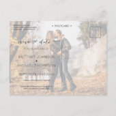 Carte Postale Faire-part Collage de photos moderne pour annoncer la date  (Dos)