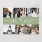 Carte Postale Faire-part Collage de photos moderne pour annoncer la date de (Devant)