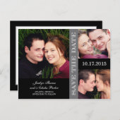 Carte Postale Faire-part Collage fiançailles Enregistrer La Date Annonce (Devant / Derrière)