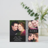 Carte Postale Faire-part Collage fiançailles Enregistrer La Date Annonce (Debout devant)