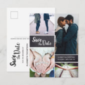 Carte Postale Faire-part Collage Multi Photo Verticale Personnalisé pour Sa (Devant / Derrière)