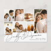 Carte Postale Faire-part Collage personnalisable multi-photo save the date (Devant)