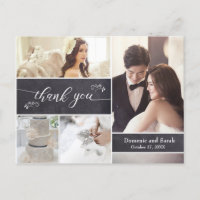 Collage photo 4 Remerciements de mariage rustique 