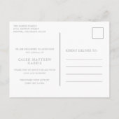 Carte Postale Faire-part Collage Photo Classique Gris Naissance Garçon (Dos)