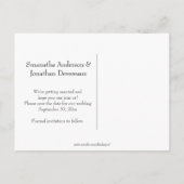 Carte Postale Faire-part Collage photo de prune moderne Enregistrer la date (Dos)