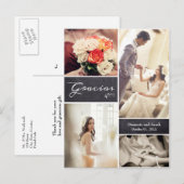 Carte Postale Faire-part Collage photo espagnol de mariage rustique "Gracia (Devant / Derrière)