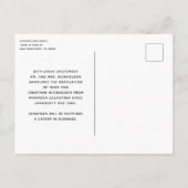 Carte Postale Faire-part Collage Photo Moderne 3 Photos Diplôme (Dos)