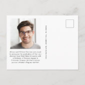 Carte Postale Faire-part Collage photo moderne Bourgogne Red Graduation (Dos)