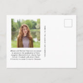 Carte Postale Faire-part Collage photo moderne Graduation noire (Dos)