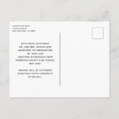 Carte Postale Faire-part Collage Photo Moderne Noir Or Graduation (Dos)