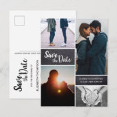 Carte Postale Faire-part Collage photo personnalisé et vertical pour annonc (Devant / Derrière)