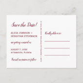 Carte Postale Faire-part Collage photo typographie moderne enregistrer date (Dos)