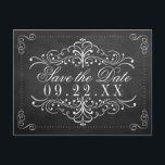 Carte Postale Faire-part Collection de Mariages Ornate Chalkboard<br><div class="desc">La Collection De Mariages Ornate Chalkboard - Enregistrez Les Cartes Postales Date.</div>