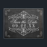 Carte Postale Faire-part Collection de Mariages Ornate Chalkboard<br><div class="desc">La Collection De Mariages Ornate Chalkboard - Enregistrez Les Cartes Postales Date.</div>