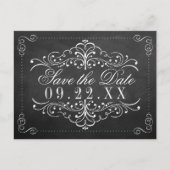 Carte Postale Faire-part Collection de Mariages Ornate Chalkboard (Devant)