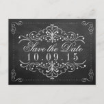 Carte Postale Faire-part Collection de Mariages Ornate Chalkboard<br><div class="desc">La Collection De Mariages Ornate Chalkboard - Enregistrez Les Cartes Postales Date.</div>