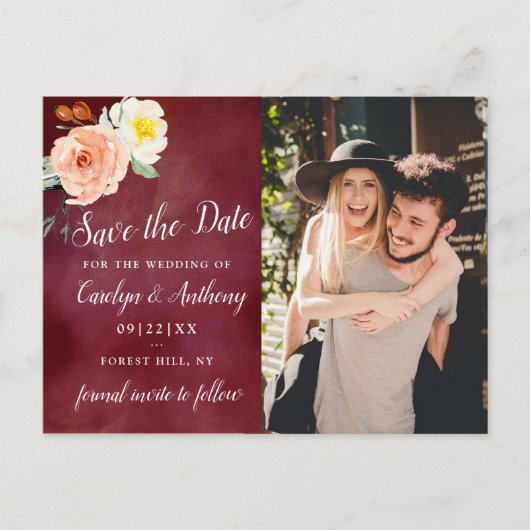 Carte Postale Faire-part Collection de mariages The Romance In Bloom (Devant)