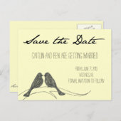 Carte Postale Faire-part Collection Inséparables : Enregistrer la date (Devant / Derrière)