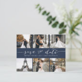 Carte Postale Faire-part Collection photo moderne Enregistrer la date Marin (Debout devant)