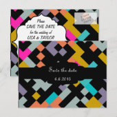 Carte Postale Faire-part Conception abstraite de formes connectées (Devant / Derrière)