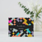 Carte Postale Faire-part Conception abstraite de formes connectées (Debout devant)