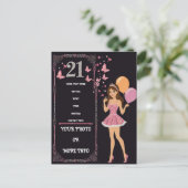 Carte Postale Faire-part Conception d'anniversaire avec options de photos p (Debout devant)