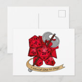 Carte Postale Faire-part Conception de dés barbares (Devant / Derrière)