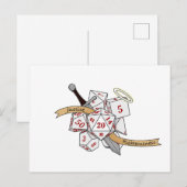 Carte Postale Faire-part Conception de dés de Paladin (Devant / Derrière)